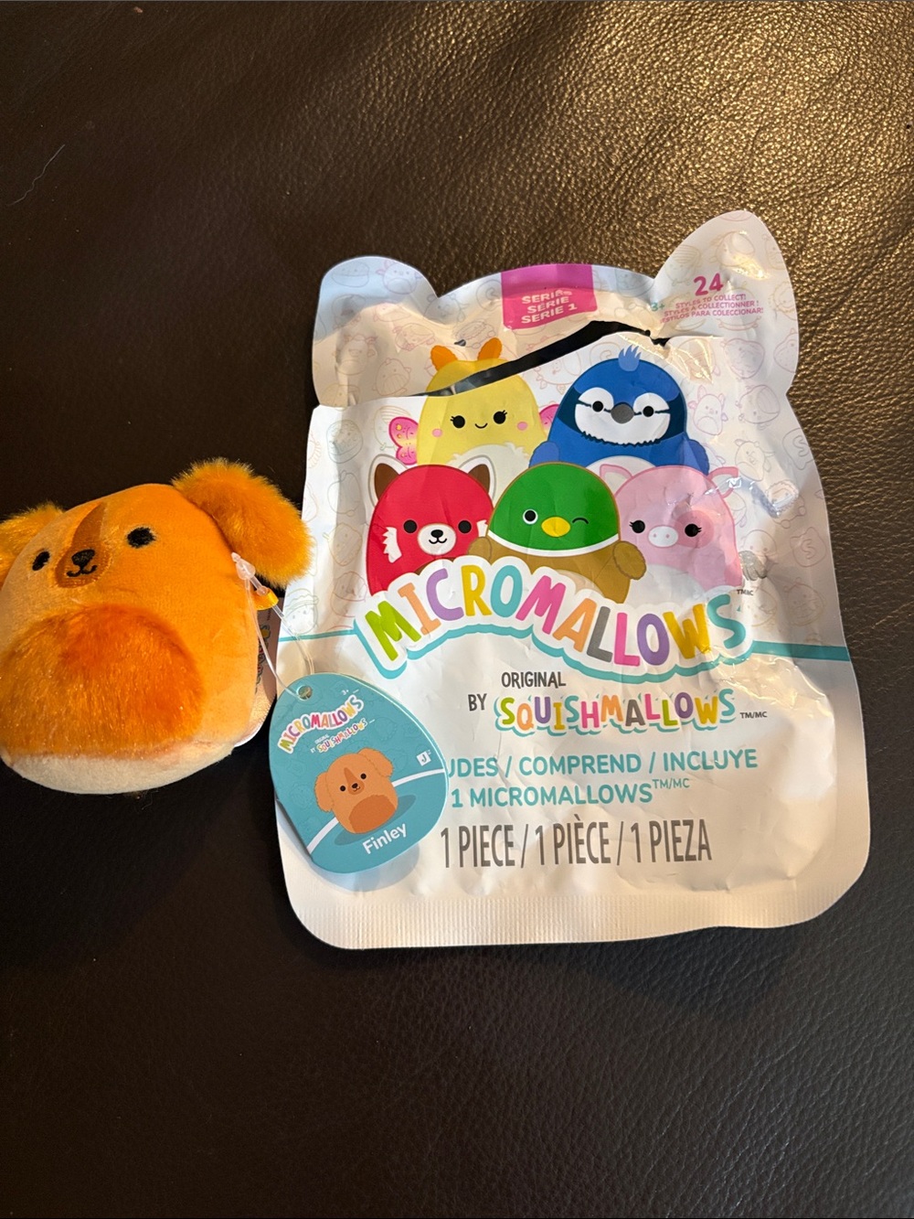 Squishmallows Orange Micromallows Plush Keychain - Finley